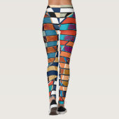 Abstrakte moderne minimalistische Kunstlandschaft Leggings (Rückseite)