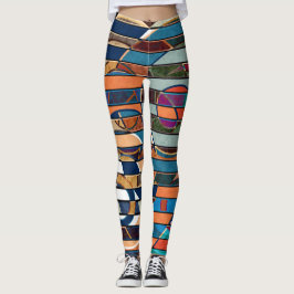 Abstrakte moderne minimalistische Kunstlandschaft Leggings