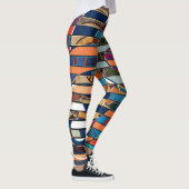 Abstrakte moderne minimalistische Kunstlandschaft Leggings (Rechts)