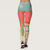 Abstrakte moderne minimalistische Kunstlandschaft Leggings (Rückseite)