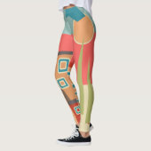 Abstrakte moderne minimalistische Kunstlandschaft Leggings (Links)