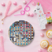 Abstrakte moderne minimalistische Kunstlandschaft Pappteller