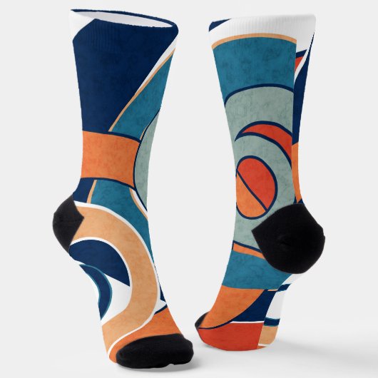 Abstrakte moderne minimalistische Kunstlandschaft Socken (Gewinkelt)