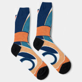 Abstrakte moderne minimalistische Kunstlandschaft Socken (Rechts)