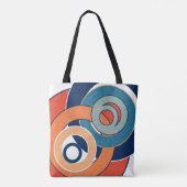 Abstrakte moderne minimalistische Kunstlandschaft Tasche (Rückseite)