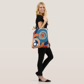 Abstrakte moderne minimalistische Kunstlandschaft Tasche (Am Model)