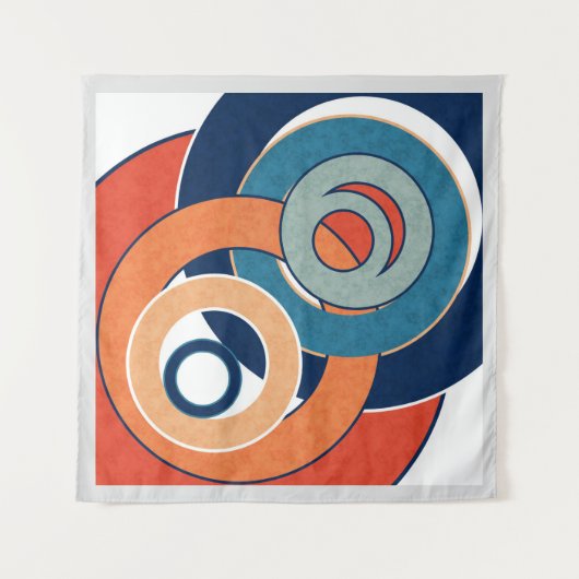 Abstrakte moderne minimalistische Kunstlandschaft Wandteppich (Vorderseite)