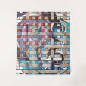 Abstrakte moderne minimalistische Kunstlandschaft Wandteppich (Vorderseite)