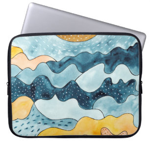 Abstrakte moderne minimalistische Landschaft mit g Laptopschutzhülle
