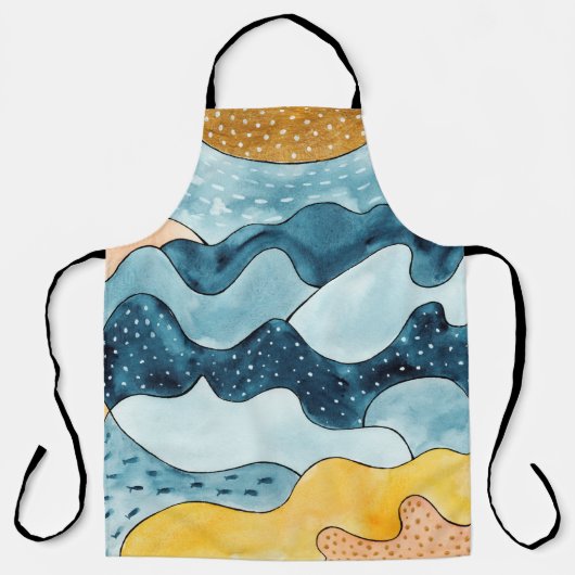 Abstrakte moderne minimalistische Landschaft mit g Schürze (Vorderseite)