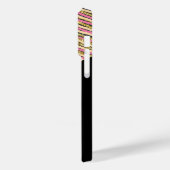 Abstrakte, moderne Monogram Gold Pink Streifen Case-Mate iPhone Hülle (Rückseite / Links)