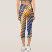 abstrakte, moderne, nahtlose Schnittmuster-Legging Capri Leggings (Rückseite)