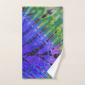 Abstrakte moderne Peacock Blue Green Batik Gefärbt Badhandtuch Set (Handtuch)