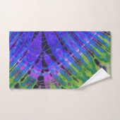 Abstrakte moderne Peacock Blue Green Batik Gefärbt Badhandtuch Set (Handtuch)