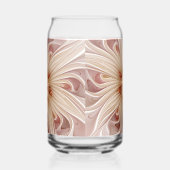 Abstrakte moderne Pfirsich-Pastell-Blumen-Fraktal- Dosenglas (Links)