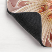 Abstrakte moderne Pfirsich-Pastell-Blumen-Fraktal- Mousepad (Ecke)