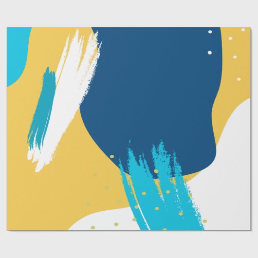 Abstrakte moderne Pinselkomposition Geschenkpapier (Flach)