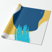 Abstrakte moderne Pinselkomposition Geschenkpapier (Ungerollt)