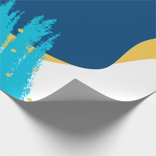 Abstrakte moderne Pinselkomposition Geschenkpapier (Ecke)