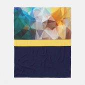 Abstrakte moderne Polygon-Dreiecke dunkle Brille Fleecedecke (Vorderseite)