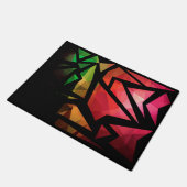 Abstrakte moderne polygonal graffiti geometrisch d fußmatte (Schrägansicht)