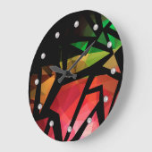 Abstrakte moderne polygonal graffiti geometrisch d große wanduhr (Winkel)