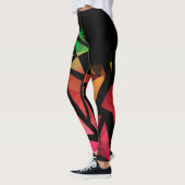Abstrakte moderne polygonal graffiti geometrisch d leggings (Links)