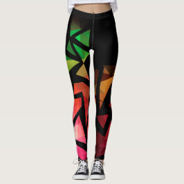 Abstrakte moderne polygonal graffiti geometrisch d leggings