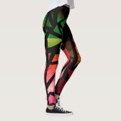 Abstrakte moderne polygonal graffiti geometrisch d leggings (Rechts)