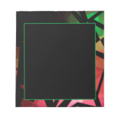 Abstrakte moderne polygonal graffiti geometrisch d notizblock (Vorderseite)