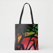 Abstrakte moderne polygonal graffiti geometrisch d tasche (Vorderseite)