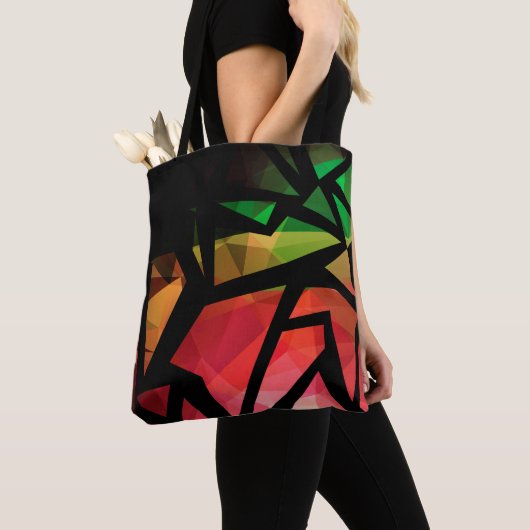Abstrakte moderne polygonal graffiti geometrisch d tasche (Von Nahem)