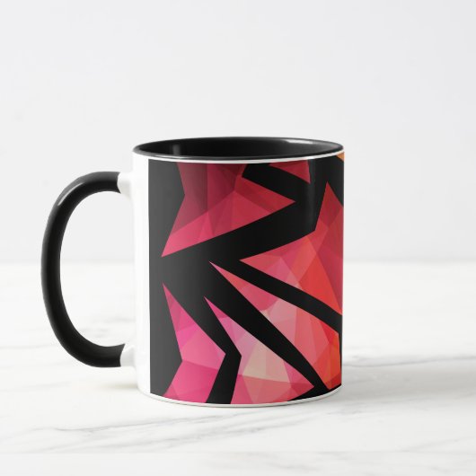 Abstrakte moderne polygonal graffiti geometrisch d tasse (Links)
