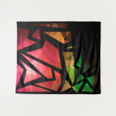 Abstrakte moderne polygonal graffiti geometrisch d wandteppich (Vorderseite (Horizontal))
