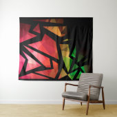Abstrakte moderne polygonal graffiti geometrisch d wandteppich (Beispiel (Horizontal))