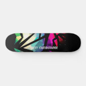 Abstrakte moderne polygonale Graffiti geometrisch Skateboard (Horizontal)