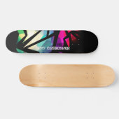 Abstrakte moderne polygonale Graffiti geometrisch Skateboard (Horizontal)