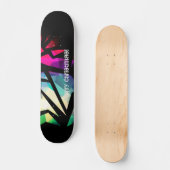 Abstrakte moderne polygonale Graffiti geometrisch Skateboard (Vorderseite)