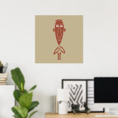 abstrakte moderne Porträtkunst Poster (Heimbüro)