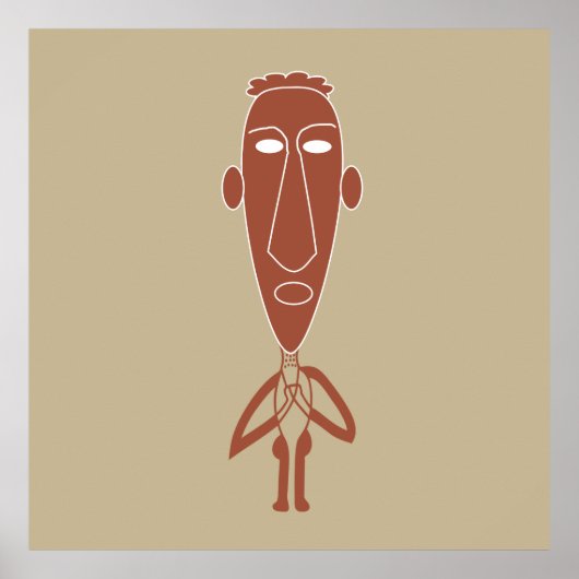 abstrakte moderne Porträtkunst Poster (Vorne)