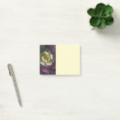 Abstrakte moderne Purpur-Khaki-Grau-Fraktal-Blume Post-it Klebezettel (Büro)