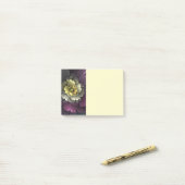 Abstrakte moderne Purpur-Khaki-Grau-Fraktal-Blume Post-it Klebezettel (Auf Schreibtisch)