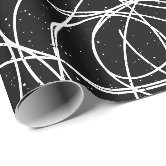 Abstrakte, moderne Random-Scribble-Punkte Geschenkpapier (Rolleneckpunkt)