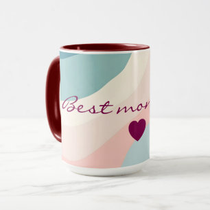 Abstrakte moderne rosafarbene Minze-Kollektion Tasse