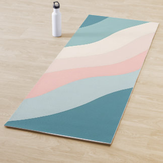 Abstrakte moderne rosafarbene Minze-Kollektion Yogamatte