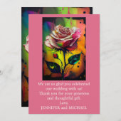 Abstrakte moderne Rosen Danke Karte (Vorne/Hinten)