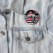 Abstrakte moderne rote Rosen Blätter skizzierten B Button (Beispiel)