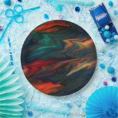 Abstrakte moderne sanfte Gefälle flüssige verschwo Pappteller (Party)