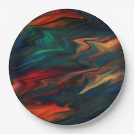 Abstrakte moderne sanfte Gefälle flüssige verschwo Pappteller