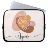 Abstrakte moderne, schlichte Blätter Laptopschutzhülle (Vorderseite)